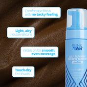 1 Hour Express Tanning Mousse with lightweight, airy mousse texture