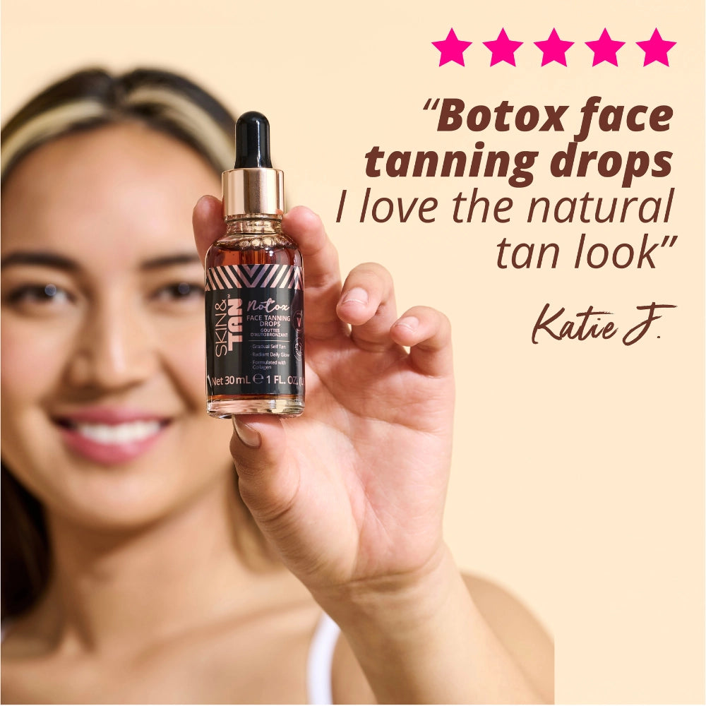 Skin_Tan_Notox_Drops_Model_Image_with_testimonial.webp