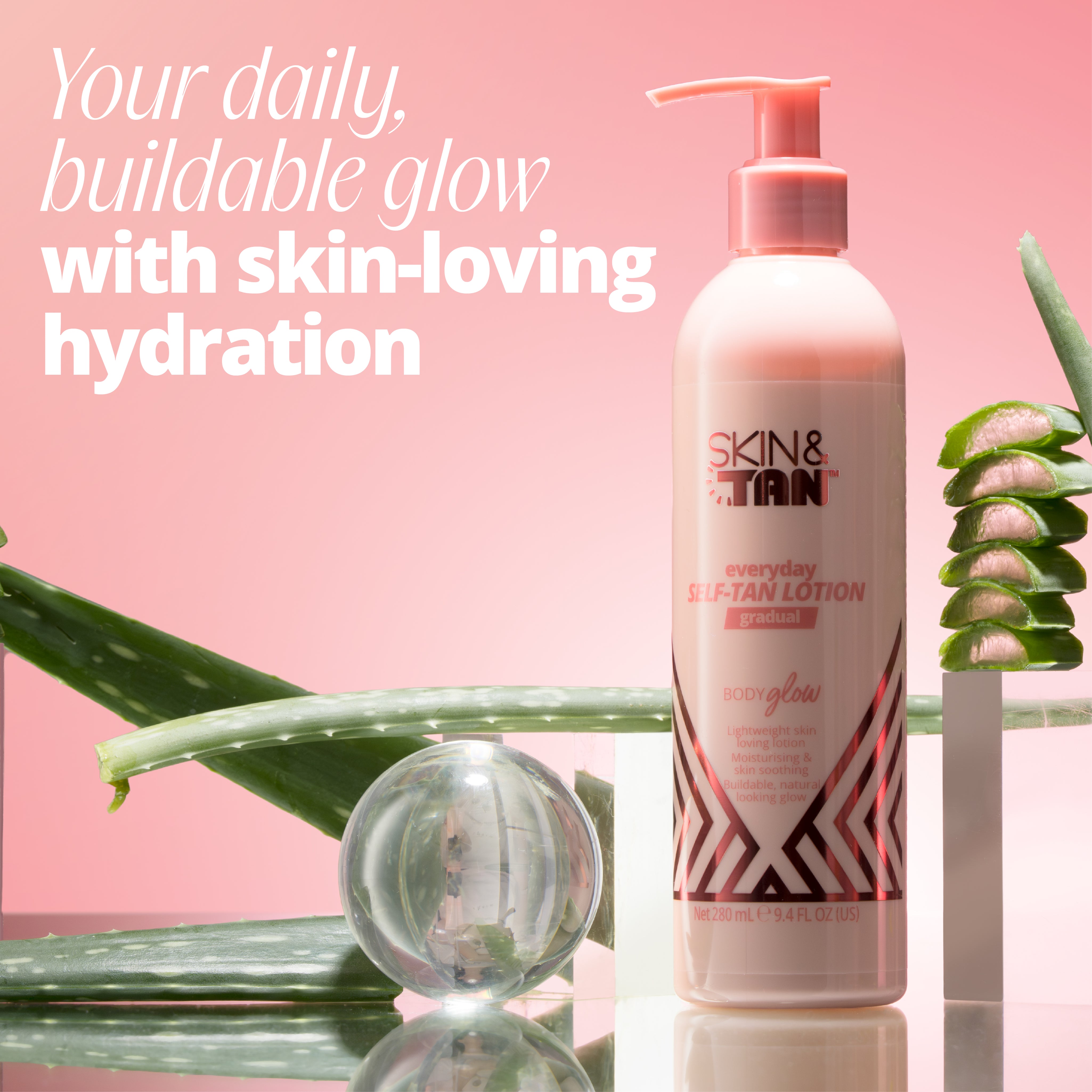 Body Glow Gradual Tanner for hydrated, sun-kissed skin