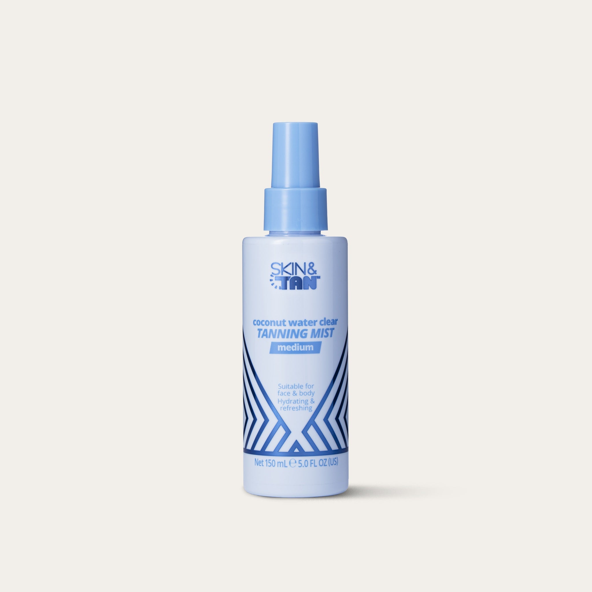 Skin & Tan Coconut Water Tanning Mist 150ml on a cream background