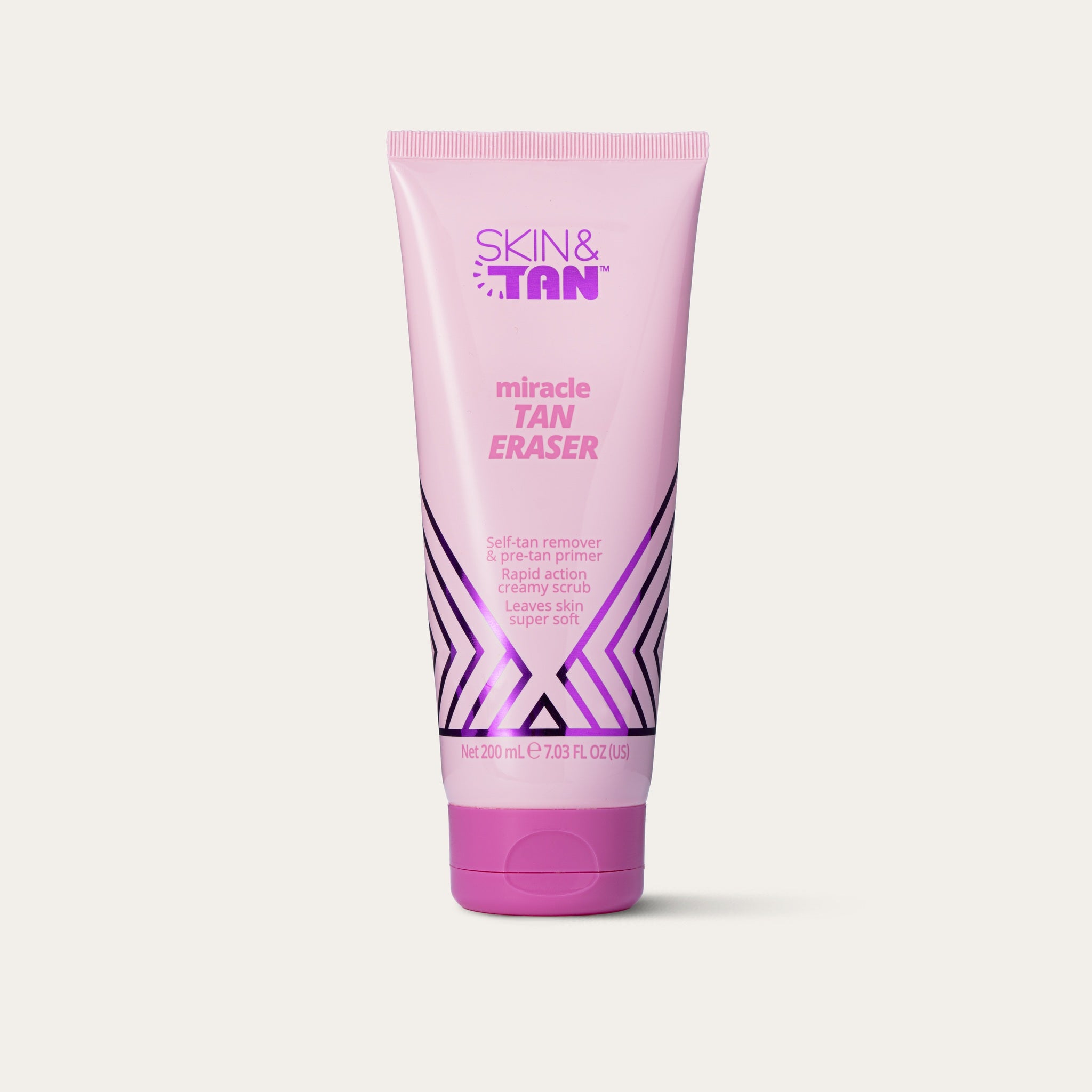 Skin & Tan Miracle Tan Eraser 200ml on a cream background