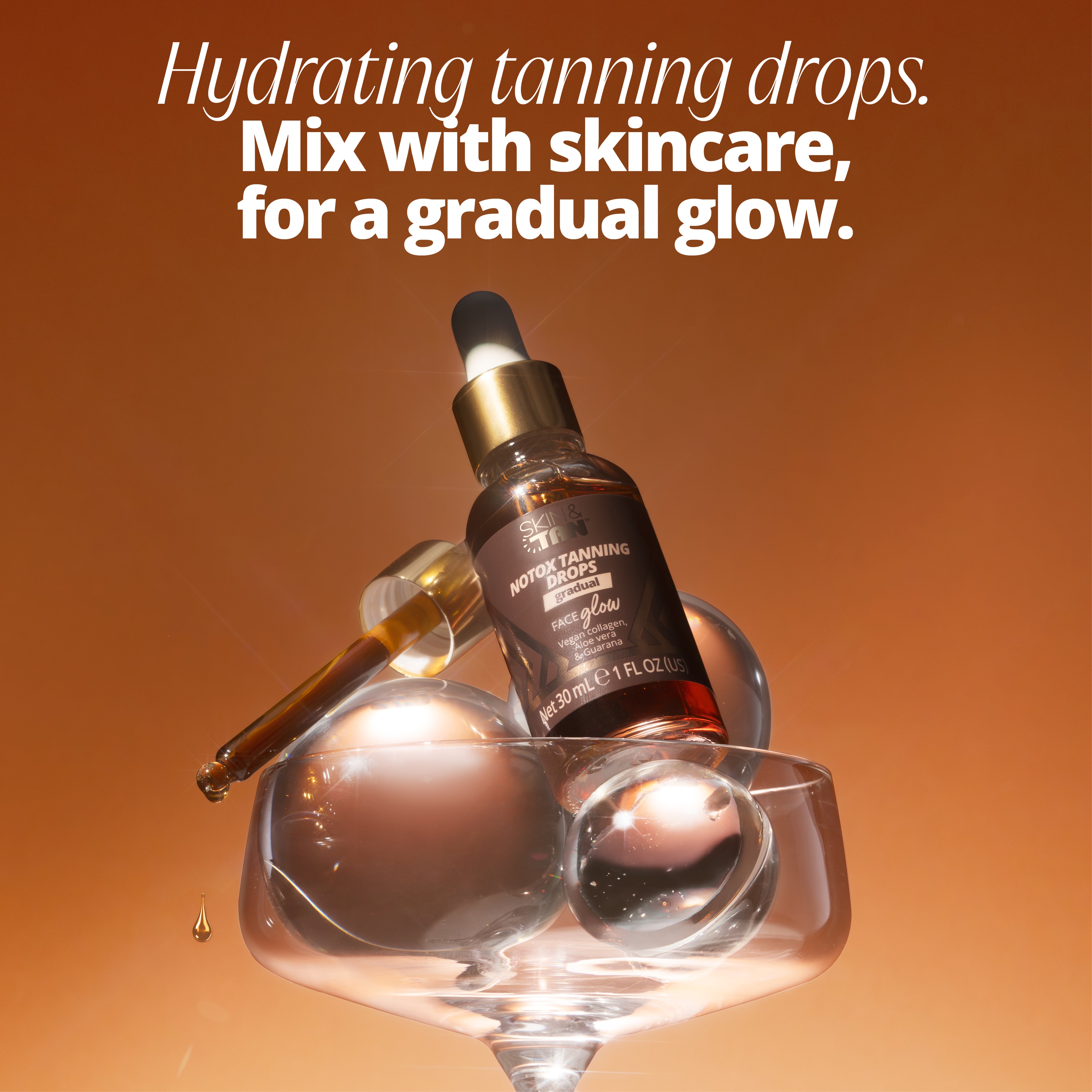 Notox Face Tanning Drops for a customisable, gradual face tan